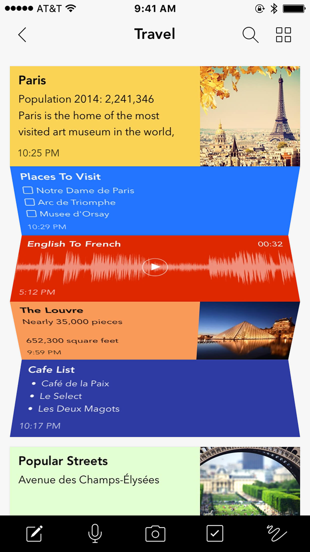 screenshot of Zoho Notebook